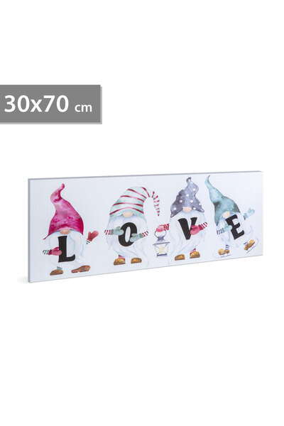 Alista Home LED картина LOVE 70 x 30 см, декорация за стена с топла бяла свет...