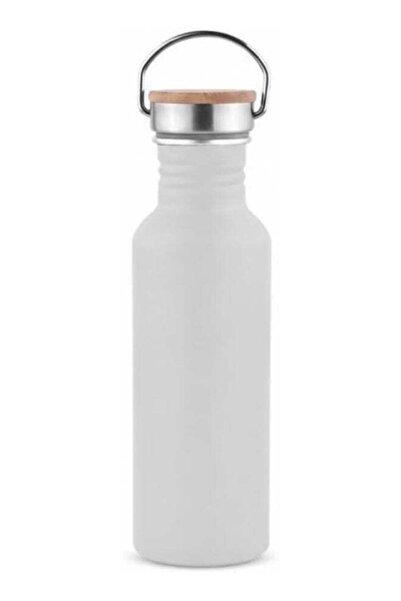 Generic 750ML Aluminum Sports Water Bottle with Bamboo Lid & Carry Handle – R...