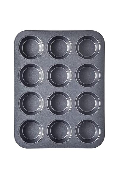 Generic Cake Bakeware Mould, Carbon Steel Muffin Pan, 12 Cavity Bakeware Non-...