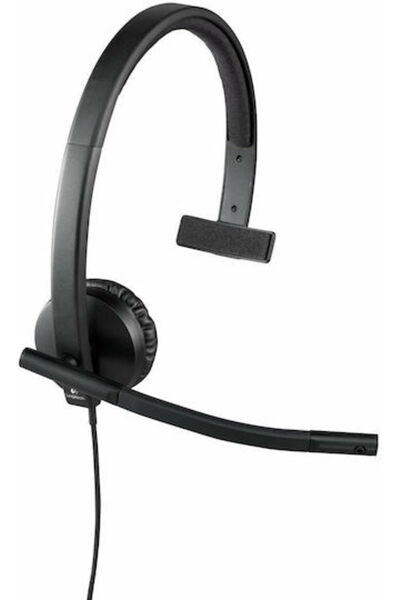 logitech H570e Μονοφωνικά Ακουστικά Πολυμέσων Επί του Αυτιού με Μικρόφωνο USB-A