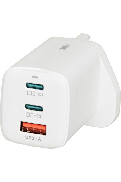İbox Φορτιστής χωρίς καλώδιο GaN με θύρα USB-A και 2 θύρες USB-C 65W Λευκός (...