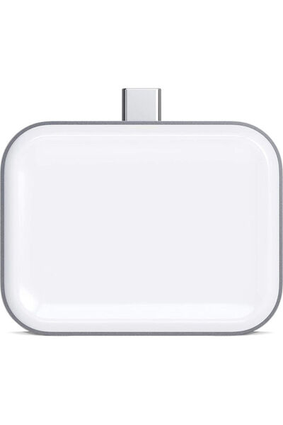 Satechi Ασύρματη βάση φόρτισης USB-C σε γκρι χρώμα για Apple AirPods 1 / AirP...