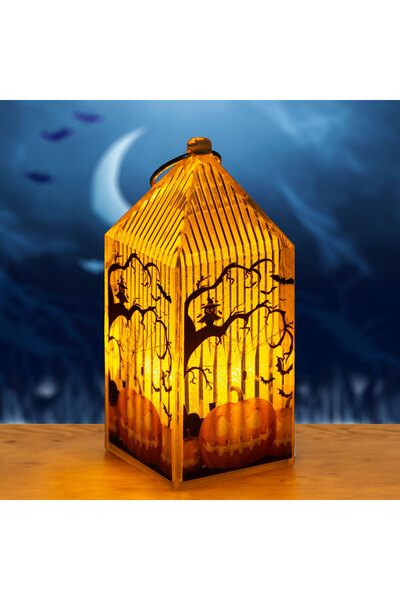 Alista Home Halloween LED Lamp, pumpkin, orange LED, 4x4x9.5 cm, battery oper...