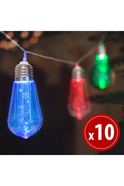 Alista Home Гирлянд от 10 LED диода, класически крушки, цветен, 1.9 м, 2 бр. ...