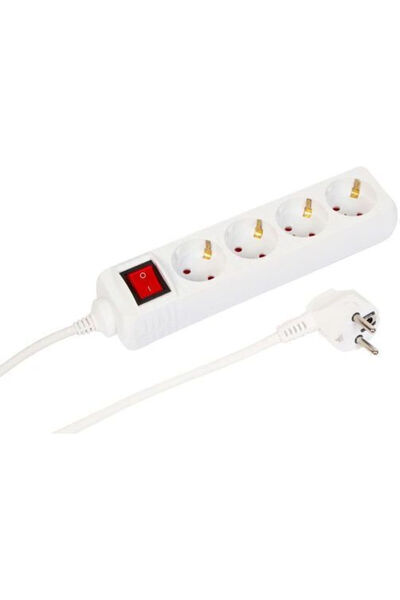 MicroConnect Πολύπριζο 4 θέσεων με διακόπτη και καλώδιο 3μ Κωδικός: MC-GRU0043WS