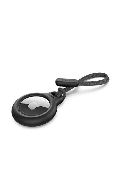 Belkin Ασφαλής Θήκη Σιλικόνης με Λουράκι και Μπρελόκ για AirTag σε Μαύρο χρώμα