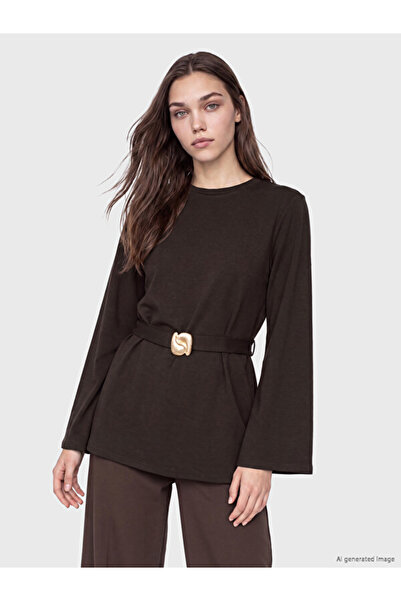 LC Waikiki I Belted Soft Touch Women's Sweatshirt Tunic from Freezen Store