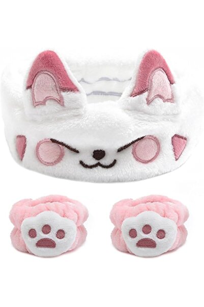 NALACAL Face Wash Headband with Wrist Bands, Soft Coral Fleece Spa Makeup Hea...