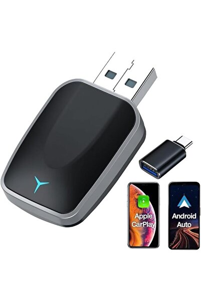 GENERAL محول كاربلاي 2 في 1 ودونجل لاسلكي اندرويد اوتو، تصميم USB صغير مطور ل...