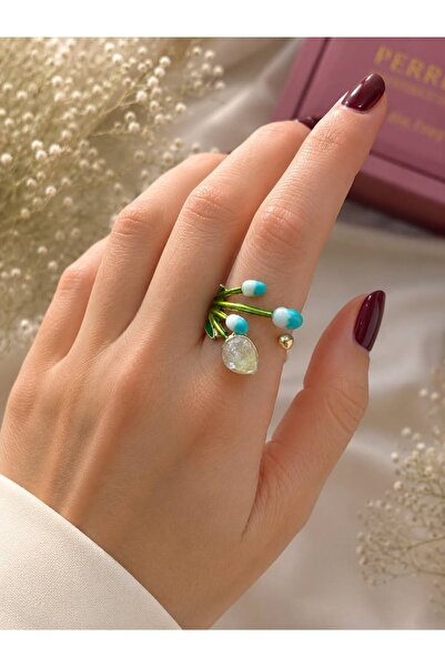 perry accessories LALE DETAYLI özel tasarım xuping gold detaylı 14k kaplama k...