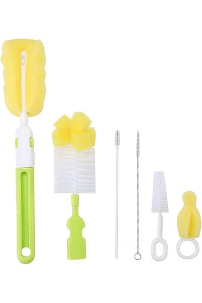 SKY TOUCH SKY-TOUCH 6 PACK Baby Bottle Cleaning Brushes Set, Includes Nipple ...