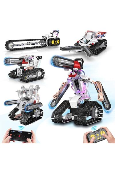 KASTWAVE 5 in 1 STEM RC Robot Building Kit (419 Pcs) - APP & Remote Control E...