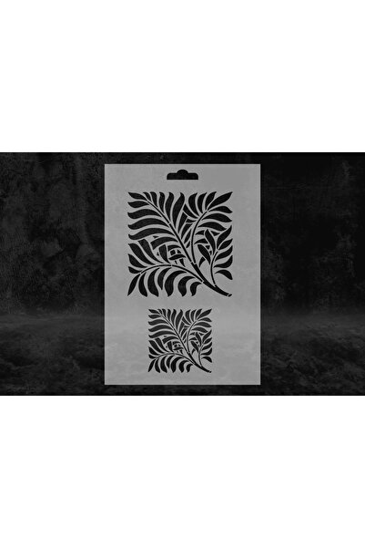 Kare (III) Çiçek Desenli Motif Stencil Kalıbı