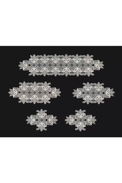 CB.B. TÜRK İŞİ HOME Model Elegant Culoare Argintiu Oxidat Set Față de Masă di...