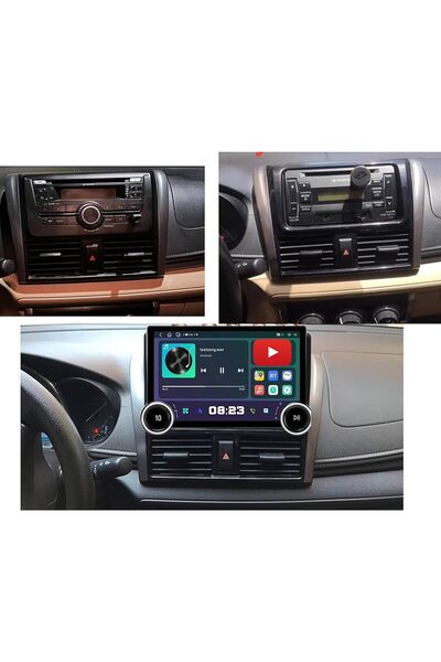 Carplayer Toyota yaris android screen diamond dual knob model 2014-2017,8gb r...