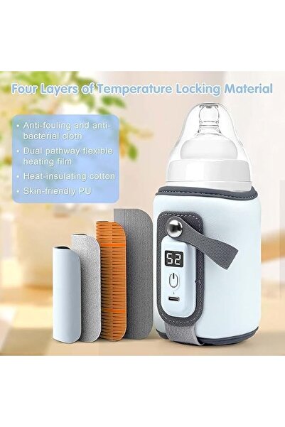 Yelajoy Portable Bottle Warmer, USB-Powered Baby Milk Warmer for All Bottles,...