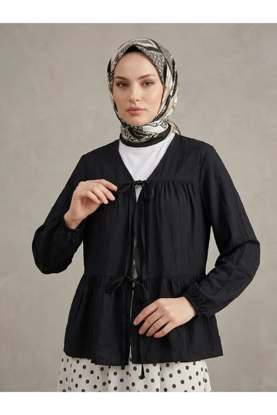 Naknaku Two-Tie Strawberry Tunic-Black