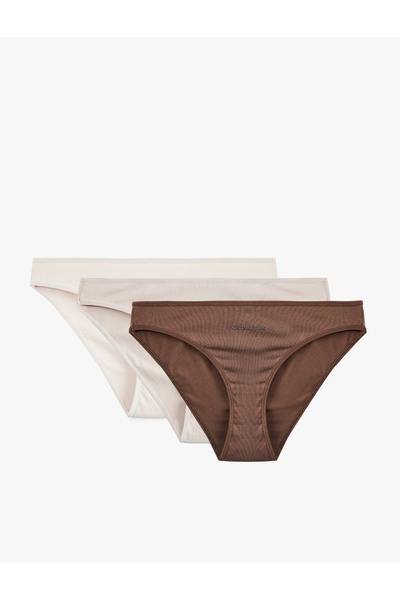 Koton Cotton Comfortable Fit Regular Waist 3-Piece Panties Set