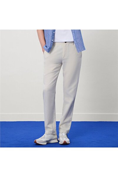 Giordano Men's Slim Taper Linen Cotton Khakis