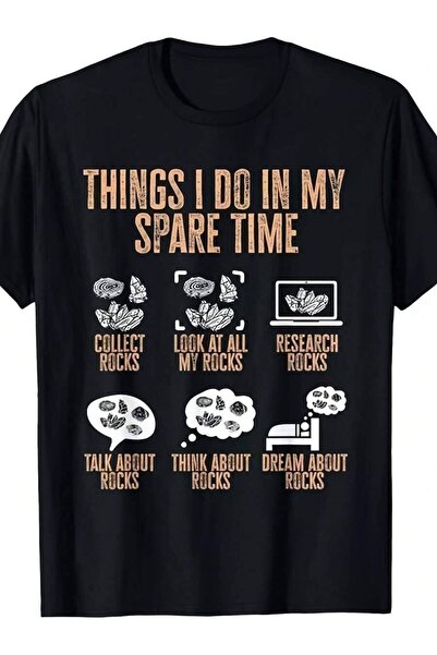 26LIK Men's Rock-Shirt - Rock Mineral Pattern Printed-Shirt, Casual Short-Sle...
