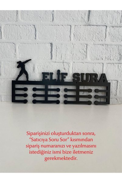 14 Design Kişiye Özel Gülle Atma Madalya Askısı - Kadın Figür