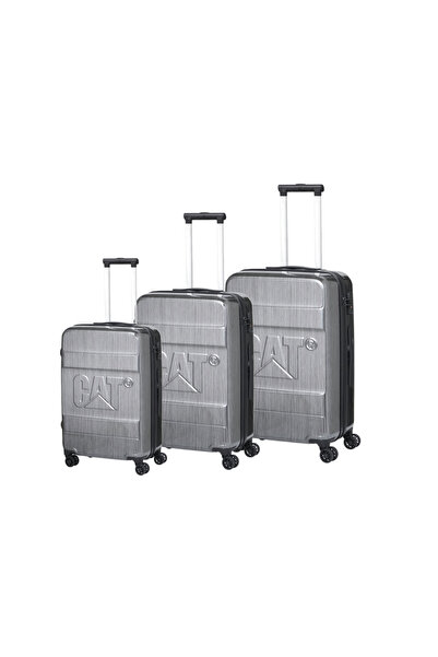 Caterpillar Set 3 Trolere Cargo Nested 45L, 74 L, 92L, Abs - Gri Lucios