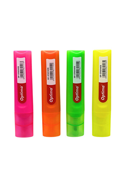 Optima Textmarker Varf Lat 1-4Mm, 720 - 4 Culori/Set Lipici si corector Optim...