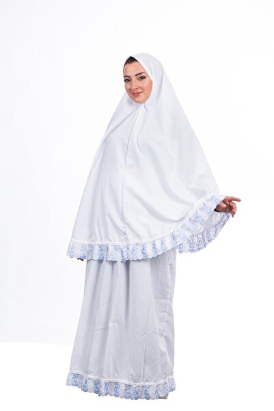 İSTDONATELLA Lace Women's Prayer Dress - Two-Piece Poplin Fabric Seasonal Non...