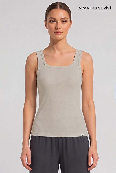 Aytuğ&Mısırlı Egyptian Women's Camisole Backless Strappy Tshirt Sand Beige