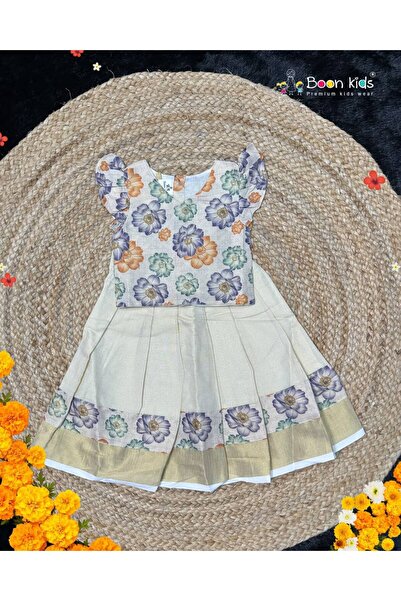 Generic Brand Kids Onam Silk Lehenga Suit – 1 to 6 Years