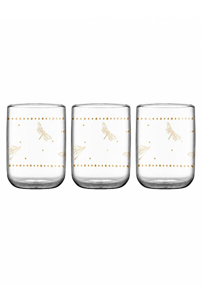 M.C Iconic Gold Patterned Water Glass Set of 3 - 270 Cc