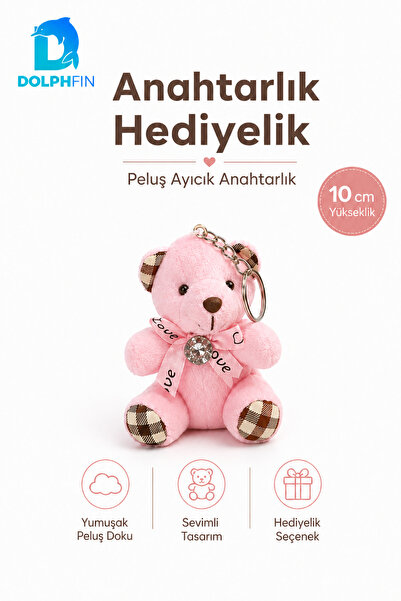 DolphFin Plush Teddy Bear Keychain 10 cm Bag Ornament Gift for Women and Girl...