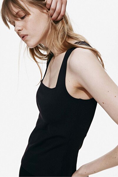 H&M Square-neck jersey top