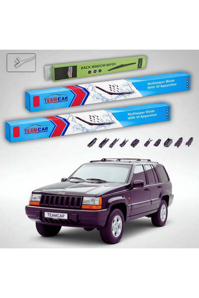 TEAMCAR Wipers Jeep Grand Cherokee ZJ 1991-1999 | Front and Rear Set Flat Pre...