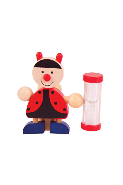 BIGJIGS Toys Bigjigs Θήκη Οδοντόβουρτσας και Κλεψύδρα - Κόκκινο