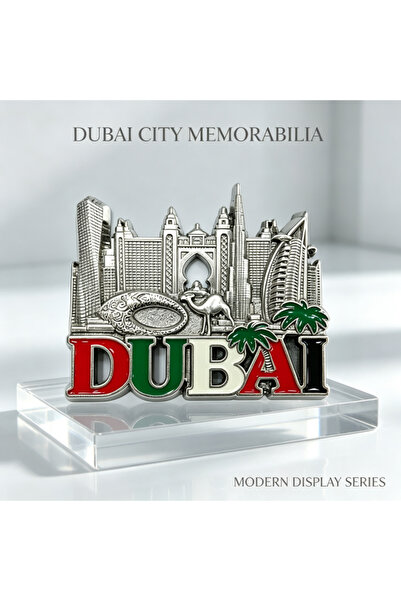 ARIANA Iconic Dubai Landmark Metal Souvenir Decor, Featuring Burj Al Arab, Me...