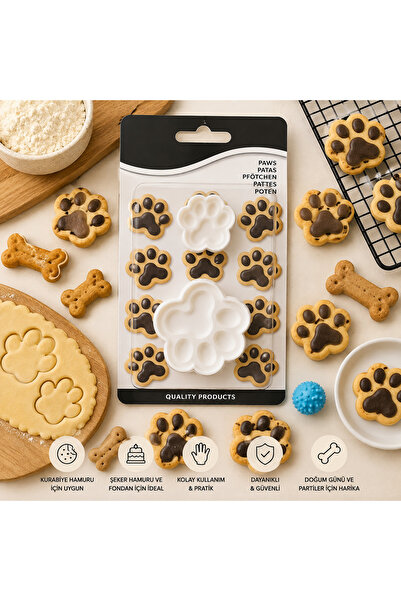 pratikpastacılık Patterned Cookie Mold and Fondant Cutter Set – Shaped Cake D...