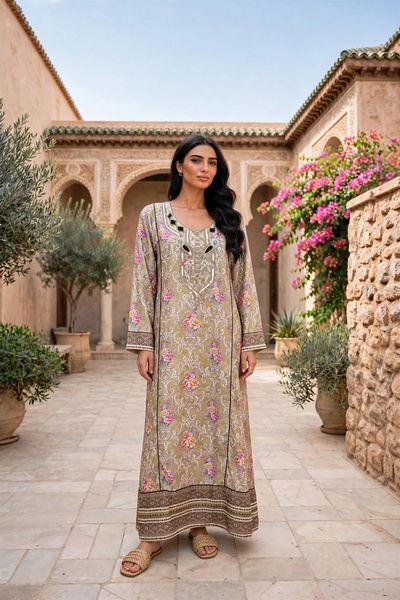 IKKXA Classic Floral Jalabiya