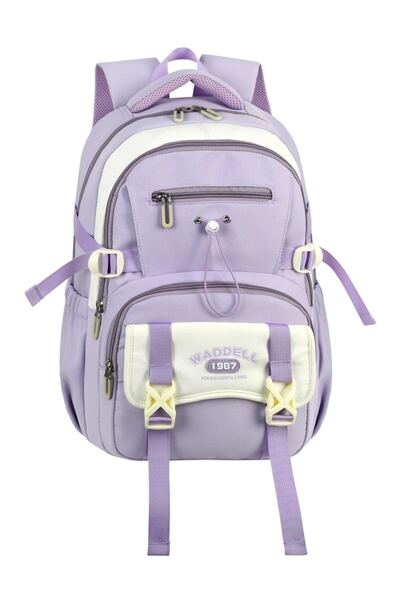 Waddell Imported Orthopedic Backpack 26912 Primary School Middle School Bag Lila (with Pen Holder Gift)