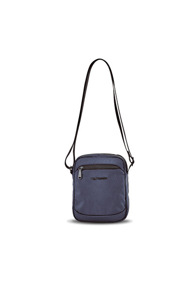 WINGS BRAND Borsetă bărbătească BRANT WINGS tip crossbody ALBASTRU ÎNCHIS
