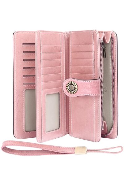 STARSTAR Women's large capacity retro wallet pink 1pc.
