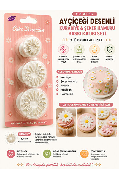 pratikpastacılık Sugar Paste-Cookie-Ceramic Printing Mold Set Cookie and Suga...