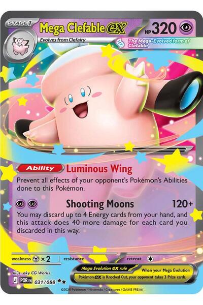 Pokemon Mega Clefable Ex # 31 Perfect Order Original Card