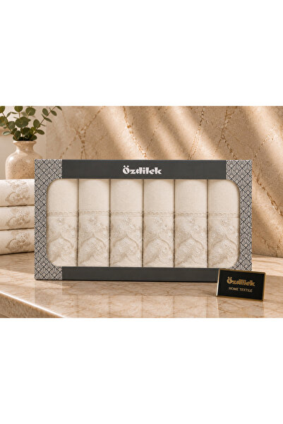 Özdilek Beyza 6-Piece Boxed Towel Set