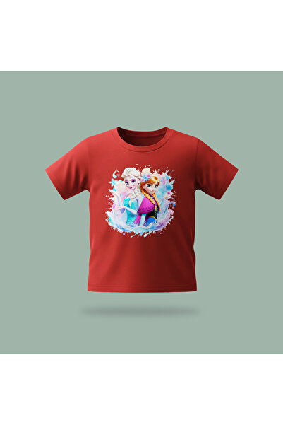 Erays Home Kids Elsa Frozen Ice Flowers Patterned Printed T-Shirt 100% Cotton...