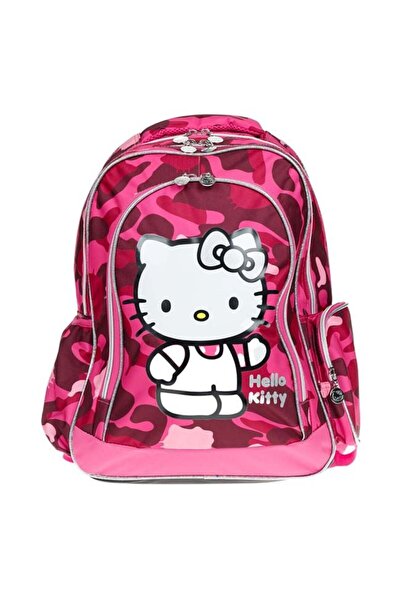 OEM Rucsac roz cu imprimeu camuflaj Hello Kitty cu sclipici - Gim