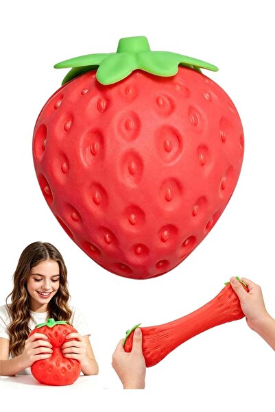 REZZOSS Sensory Squishy Strawberry Fidget Toy for Adults & Kids – Giant 17cm ...
