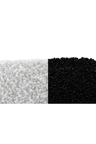 Kanguroom Miyuki Delica 11-0 Delica Matte White and Matte Black Bead Set