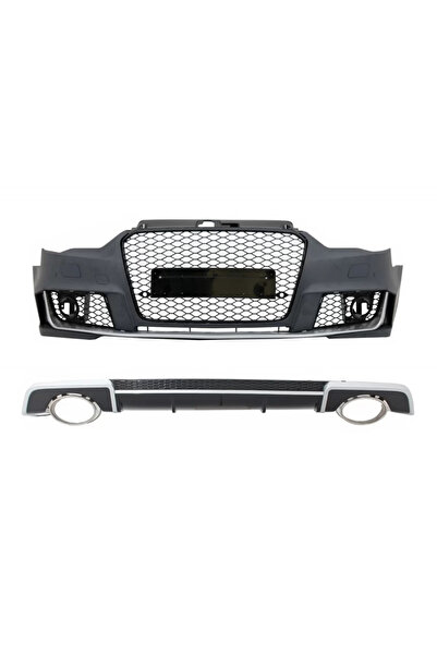tuningset Боди кит с дифузьор и накрайници за ауспух, подходящ за Audi A3 8V ...