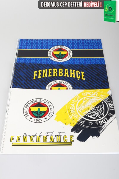 Fenerbahçe دفتر رسم كبير الحجم مرخص من x Dekomus مقاس 24x34 سم، 15 ورقة، قطعة...